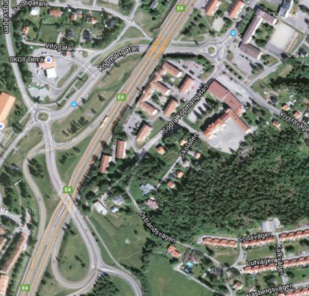 H-E Åslin Arkitektkontor 2016-10-13 Översiktsbild över området kring Vivsta skola Detaljplan för centrum och bostäder i område vid tidigare Vivsta Skola Vivsta 19:1 m.fl.