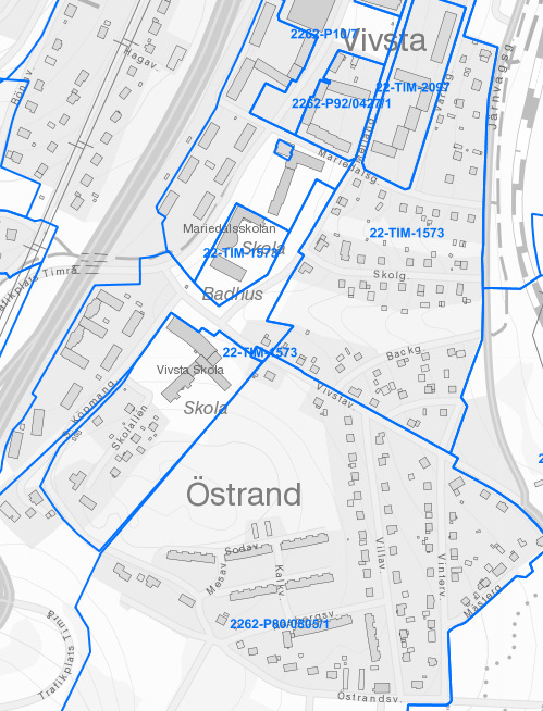 Bilaga Gällande detaljplaner i området kring Vivsta gamla skola S 103 D 113 A 101 S 133 Förklaring A 101 representerar en avstyckningsplan