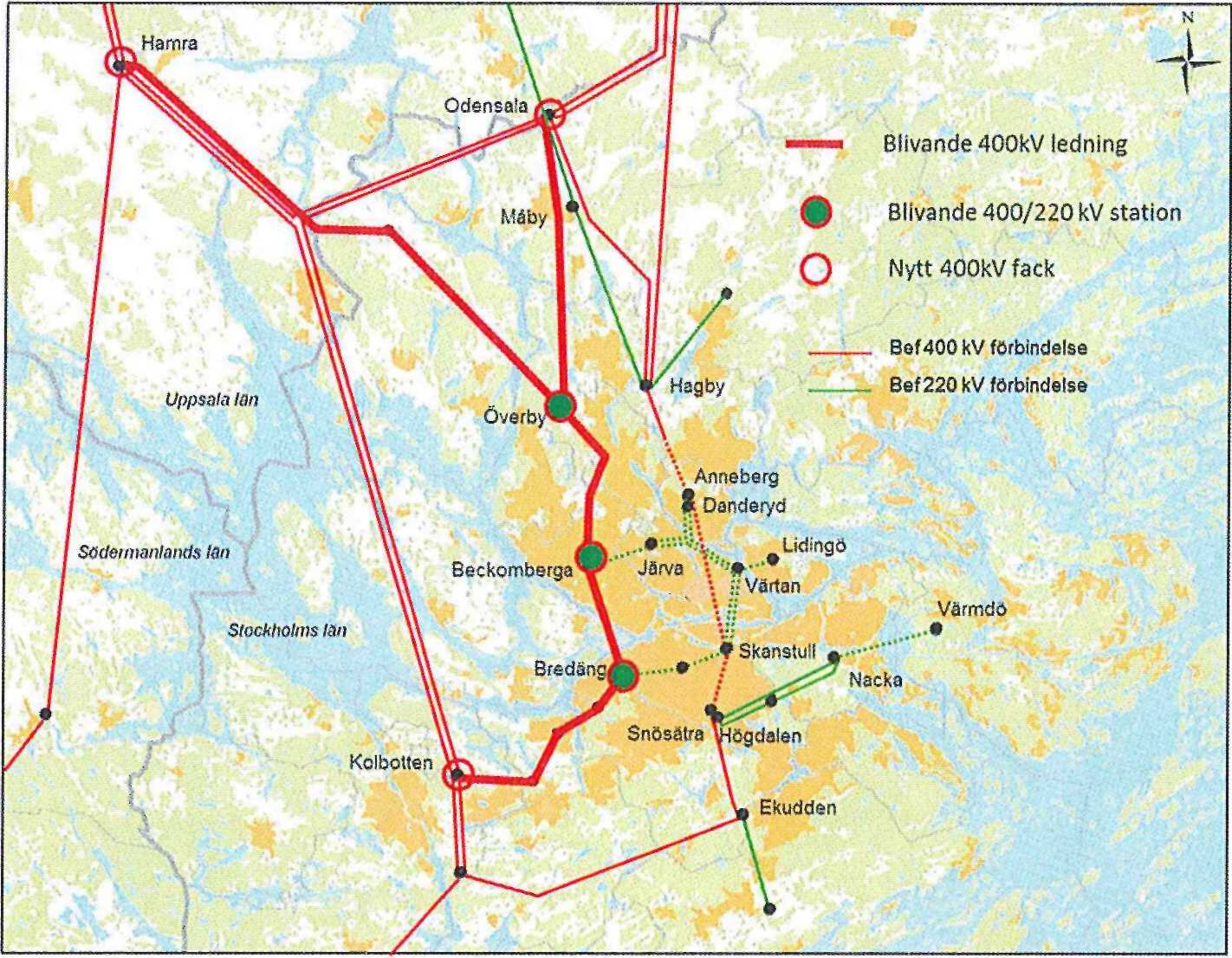 Nätet efter Stockholms ström och Storstockholm väst Hamra Odensa!