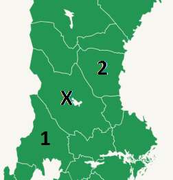 15 29 50 75 FRÅGA 4: LANDSKAPSBLOMMOR / GEOGRAFI VUEN Vilket landskap för