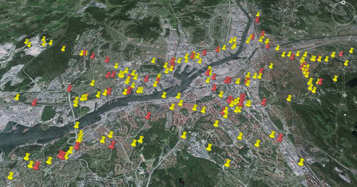 Risk analys Kritiska händelser Totalt 88 unika kritiska händelser identifierades från datan. En 20-s videoklipp extraherades till varje händelse.
