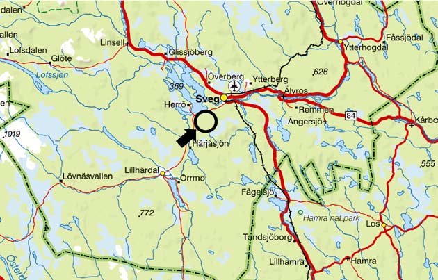 ECOCOM ecology & communication Områdets användning och karaktär Det inventerade området ligger i södra delen av de jämtländska skogsbygderna, omkring 8 kilometer sydväst om Sveg i Härjedalens kommun.