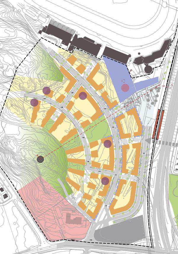 3 De 1 200 nya bostäder som planeras i området kommer främst vara bostadsrätter. 2 500 personer beräknas bosätta sig inom området. Målet är att skapa en attraktiv stadsmiljö.