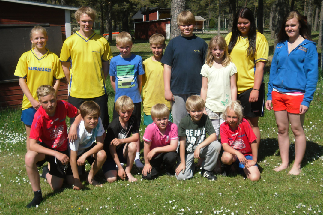 Mini Varpa Camp tog plats på Stangmalmen Sitter här och pustar ut av att få fokusera på varpa istället för skolarbete och prov som skall avklaras innan sommarlovet.