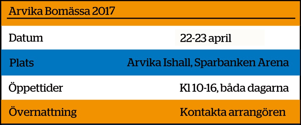 Välkommen till Arvika Bomässa 2017 Över 100 utställare, seminarier och en folkfest som lockar över 3000 besökare. Arvika Bomässa har sedan starten 2011 verkligen blivit en succé.