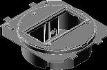 Golvboxar Apparatdosa Apparatdosan monteras i hållarnas stansade hål och har plats för 4 st uttagsenheter. Modell Färg Dim. B x H x D i mm. Art. nr Förp.