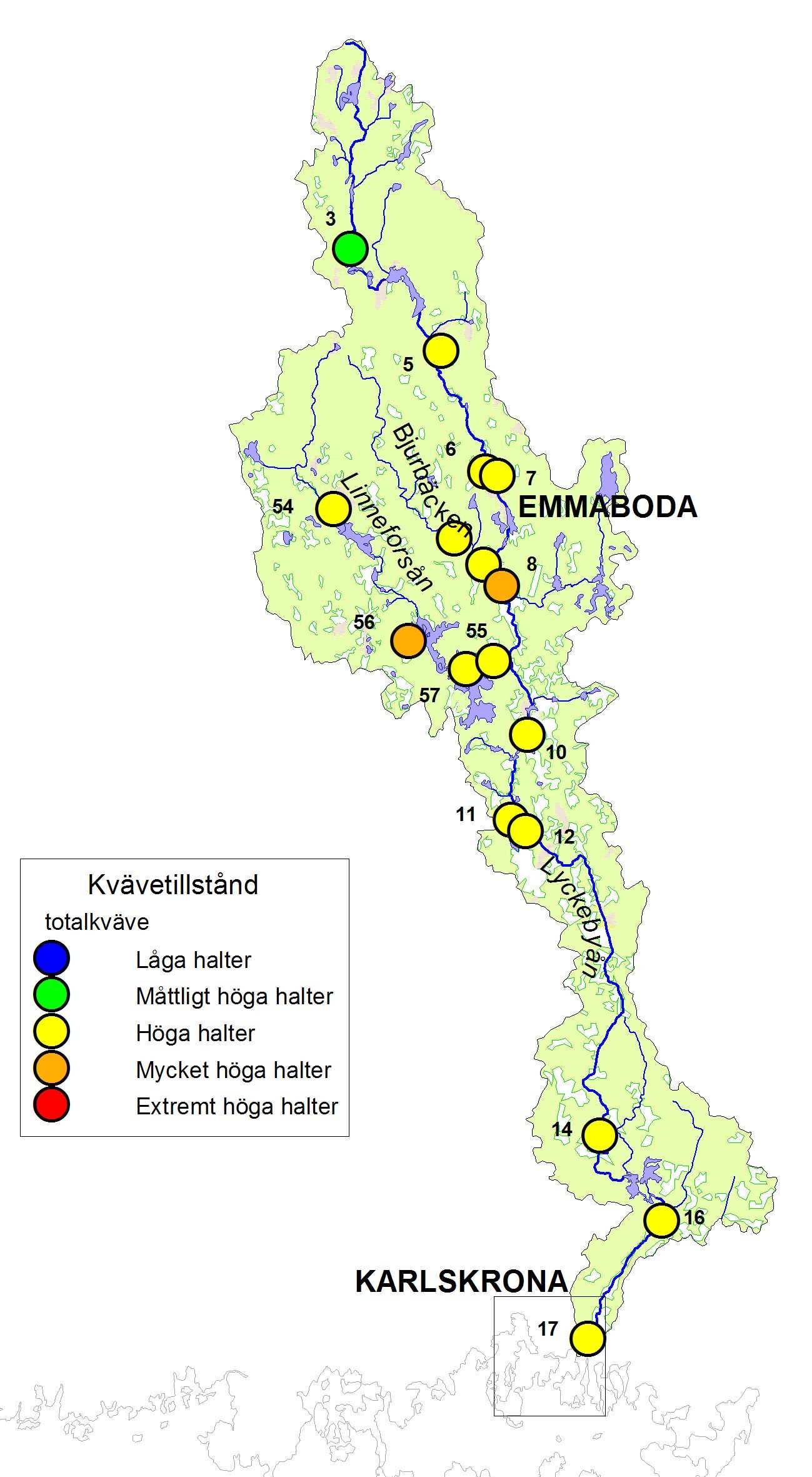 LYCKEBYÅN 213 Resultat och diskussion Karta 6.