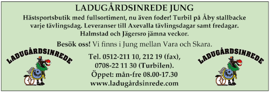 : 0 b Ladugårdsinredes Amatörserie - omgång -åriga och äldre.00-0.000 kr, körda av B-D- eller F- licensinnehavare. 0 m. Autostart. Pris: 0.000-.000-8.00-.00-.800-.00-.00-.00 (8 priser) Hederspriser från Ladugårdsinrede till segrande körsven.