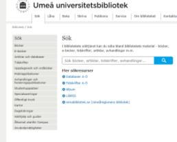 Inloggningsalternativ: Logga in för att få tillgång till allt som vi har UB:s söktjänst (Snabbsökning) Börja söka via sökrutan på UB:s hemsida.