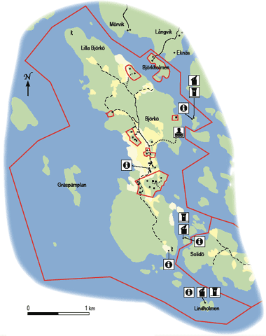 Mark, vegetation och djurliv NATUR På Björkö är landskapet präglat av det traditionella skärgårdsjordbruket. Betesdjur har sedan lång tid tillbaka hållit markerna öppna.