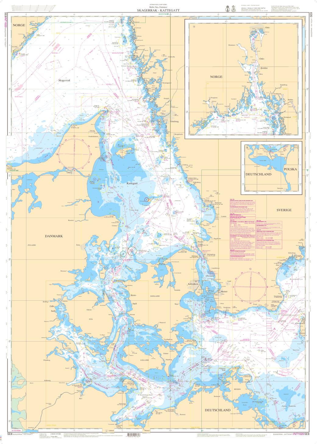 djup på 19 meter (DW 19), dels H-rutten med ett kontrollerat djup på 12 meter och som enligt Admirality Sailing Directions och danskt sjökort 103 (INT 1303) ska följas av fartyg med ett djupgående