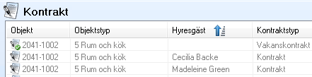 Navigering och tips - Lathund, Vitec Hyra Du kan också byta ordning på flikarna genom att dra dem dit du vill. Ändringarna sparas till nästa gång.