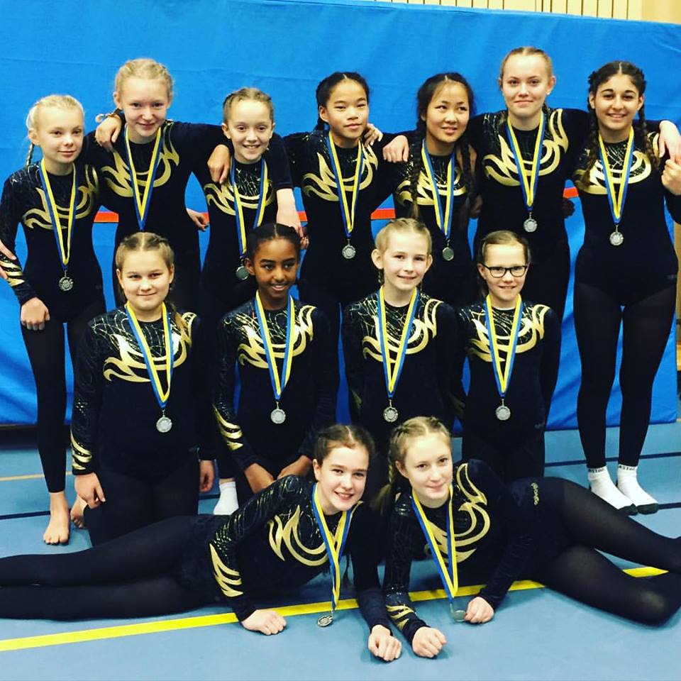 Resultat A-klass Holmsundsgymnasterna E-truppen lag 1, 4:e plats Holmsundsgymnasterna G-truppen 7:e plats Holmsundsgymnasterna H-truppen 8:e plats RM1 Järfälla Maj 22-24 maj Holmsundsgymnasterna,