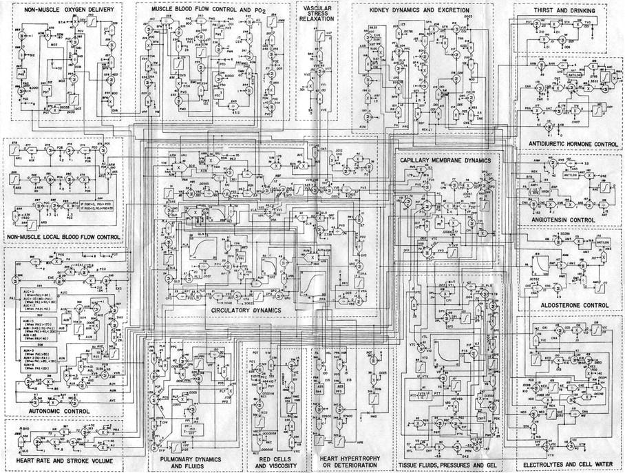 Reglering av blodtryck, Guyton s computer model