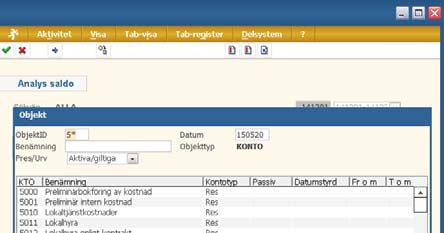 Tips & Trix Classic Snabbtangenten F12 fungerar för att aktivera menyträdet och F11 för kommandovalsfältet under menyträdet. Tips & Trix, analysfunktion Classic 2. 1.