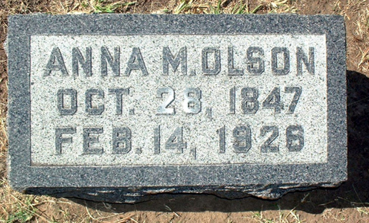 c (Sister) Anna Maria Nilsdotter Olson (314). Born 27 Oct 1847 in Mellanbäck, Hjortsberga m Kvenneberga (G) (Erik Nilsagård).