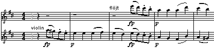 Kvartett för flöjt, violin, viola och cello D-dur K 285 1. Allegro 2. Adagio 3.