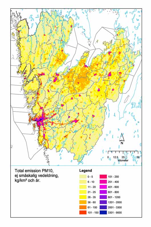 Geografisk fördelning (500x500m) av