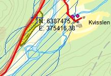 Nummer Område Ungefärlig koordinat (SWEREF99 TM) 3 Riksintresse Naturvård N6387475,34 E375416,38 Marktyp: Stenigt Arbetsbeskrivning: Ledningen