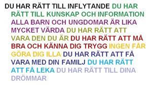 Barnkonventionen FN:s konvention om barnets rättigheter, barnkonventionen, antogs 1989. Tanken med konventionen är att skapa ett samhälle som respekterar barnen i alla sammanhang.