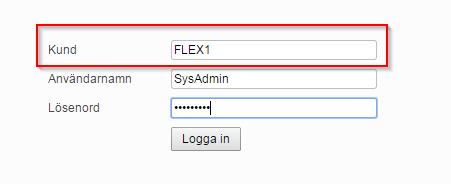 Flex HRM Time Användarmeddelande (december 2014) 14 systemet och tilldelar de systemroller de ska ha på olika kundinstanser och företag.