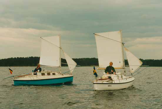 Lunch vid Sandö nära Påskallavik Båtarna Anta och Sofia lämnar Lindö den 2 juni 1995 Sofia