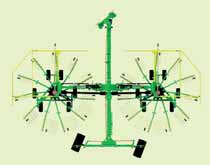 Fig. A. Variabel räfsbredd inom området 7.20 m och 7.80 m. Inställning är möjlig endast i transportposition genom att montera ett stift. Arbetsbredd Fig. A Ba