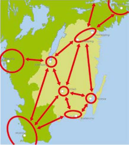 Regionala initiativ Regional systemanalys för transportinfrastruktur - ur ett östra Götalandsperspektiv I den regionala systemanalysen för Östra Götaland2008 30, pekade man på att