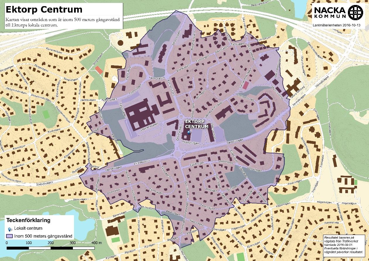 2.2.2 Närhet till lokala centrum I Nackas översiktsplan från 2012 anges sex stycken lokala centrum.