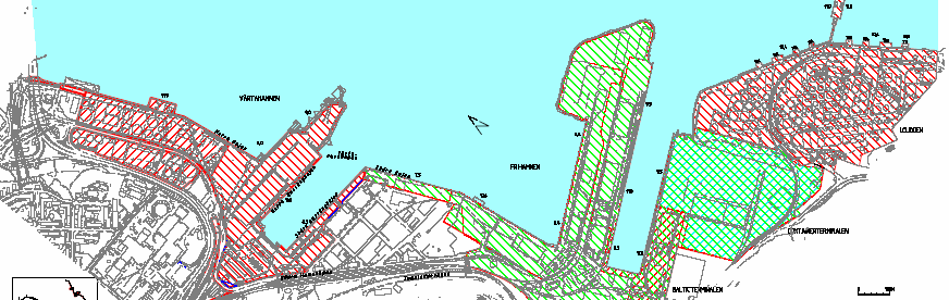 BILAGA A RAPPORT 43 (116) Stockholms hamn är av riksintresse för sjöfarten enligt Sjöfartsverkets beslut den 22 oktober 2001, se Figur 13.
