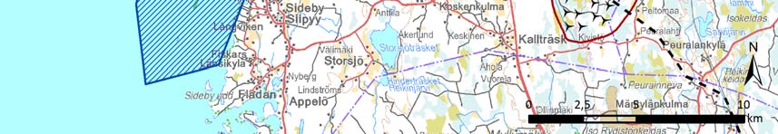 FCG DESIGN OCH PLANERING AB Mikonkeidas vindkraftspark 168 Bild 10.26. IBA- och FINIBA-områdenas läge i förhållande till vindkraftsparken. 10.5.3.