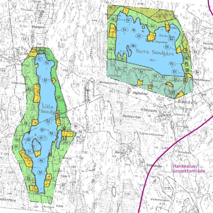 FCG DESIGN OCH PLANERING AB Mikonkeidas vindkraftspark 195 Generalplaner Inga generalplaner gäller på projektområdet.