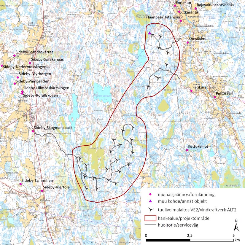 FCG DESIGN OCH PLANERING AB Mikonkeidas vindkraftspark 239 på hösten 2013 hittades några fornlämningar på projektområdet.