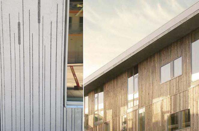 Utformning av socklar och takfot är viktig både för det arkitektoniska uttrycket och för byggnadens beständighet. Fasadmaterial ska alltid väljas som icke brännbart.