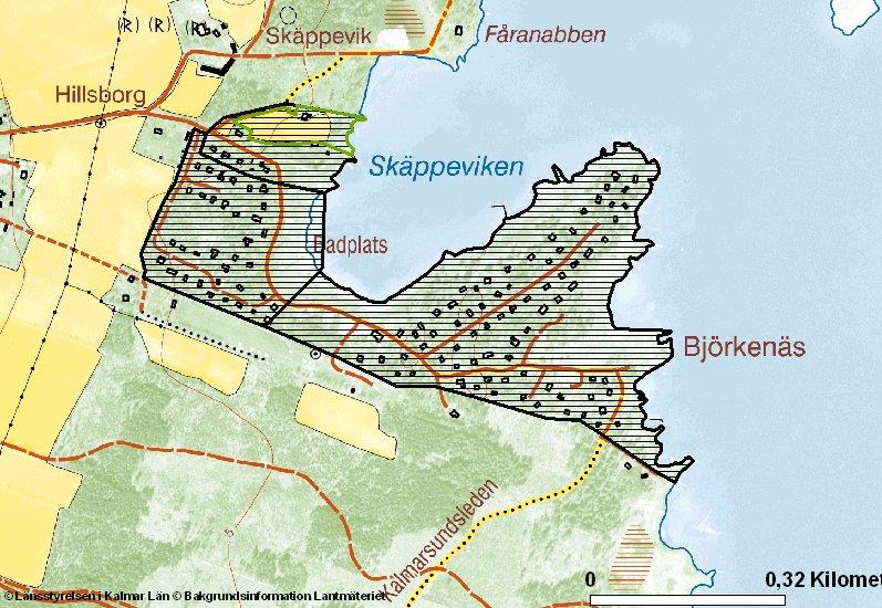 Gällande detaljplan inm planmrådet är: Förslag till byggnadsplan för smmarstugmråde vid Skäppevik uti Söderåkra scken ch kmmun av Kalmar län, antagen 1958-12-10.