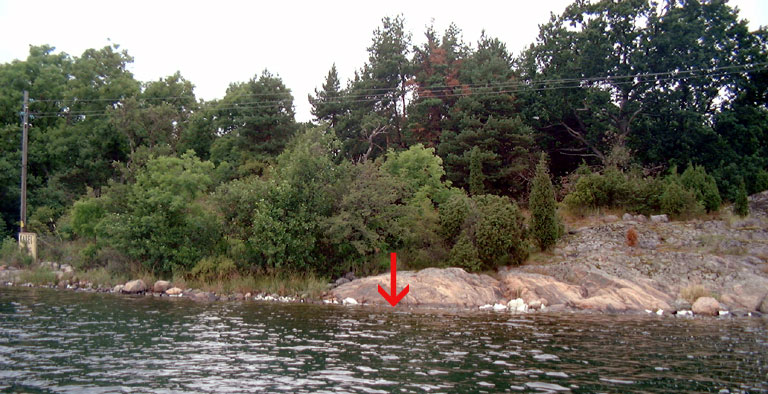 Ormöarna (S 4) Datum 2003-08-19 Vattenstånd + 6 cm Startkoordinat 6476858-1565161 Temperatur 18,5 C Profilens rikning 155 Siktdjup 5,2 m Orientering Profilen är belägen på den västra av Ormöarna