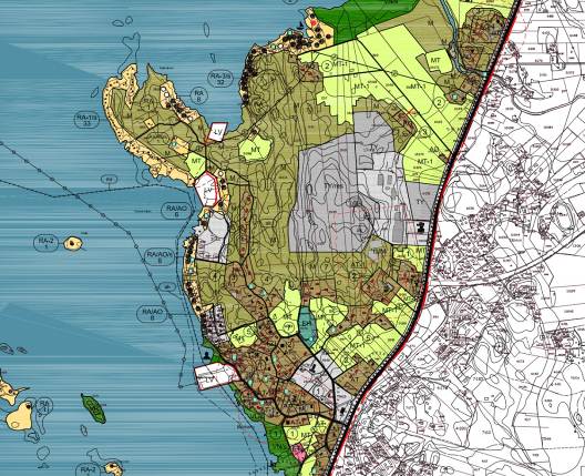 Prokon Wind Energy Finland Oy Storbötet vindkraftpark 36 8.4.3 Detaljplan Figur 26. Delgeneralplan för havsnära byar (Seiplax-Oravais) väster om Storbötet projektområde (Vörå kommun 2008).