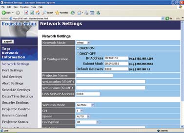 2.5.2 Network Settings 2.