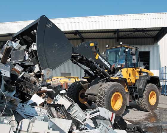 Skräddarsydda lösningar Working Gear Avdelning Komatsus hjullastare, i kombination med ett brett sortiment av genuina Komatsu redskap, erbjuder den perfekta lösningen för varje industrisektor.