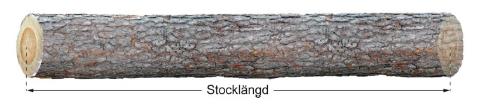 1.3. Handelsmått för stockvolym Stocks volym bestäms under bark. Volymen bestäms som bruttovolym. För stocks volym är handelsmåttet formutjämnad fastvolym (m 3 fub).