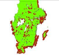 Figure 1. The division of the Swedish coast into regions. For description of the regions, see Table 1 and Nilsson (2008).