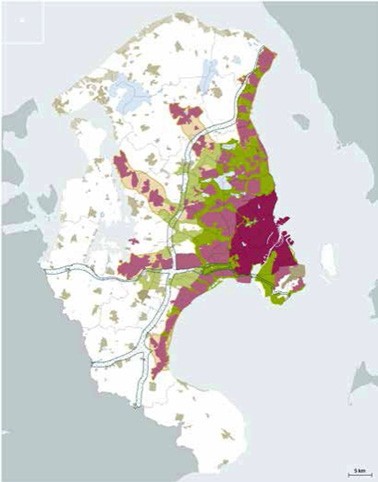 TOD (Transit Oriented Development) Merutnyttja och stärka med systematisk lokalisering av ny bebyggelse Nya kollektivtrafikstråk för att stöda befintlig