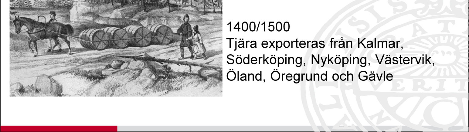 I Lybska pundtullsregister finns tjärexport belagd sedan 1300-talet.