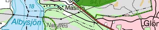 Bilaga 1 Masmoberget / Masmo 1:1 norra delen De sex fastigheterna som fastighetsnämnden äger vid Masmo förvärvades 1931 med tanke på framtida exploatering.