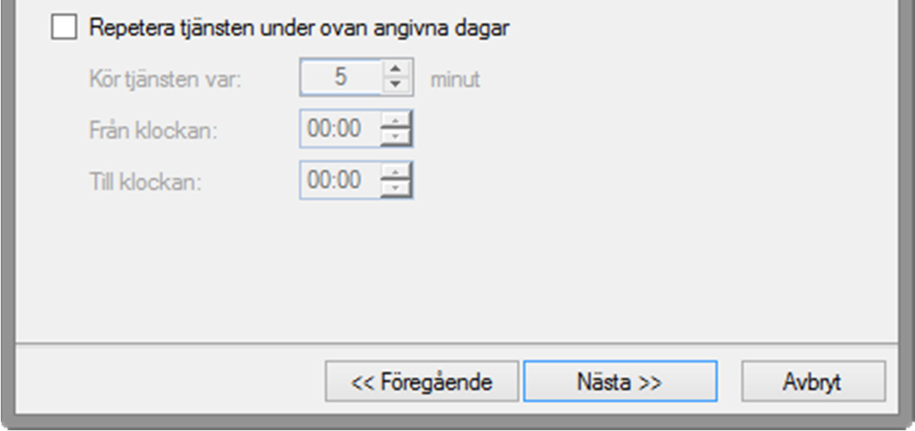 9. Här anger man hur ofta