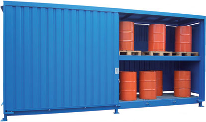HYLLAGERSCONTAINER Perfekt lösning för optimerad lagring HYLLAGERSCONTAINER Perfekt lösning för optimerad lagring Perfekt lösning för optimerad lagring och säker hyllförvaring för 200 liters fat upp