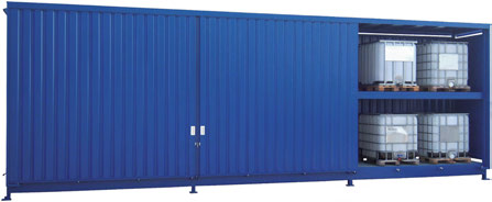 HYLLAGERSCONTAINER Den här containertypen är utvecklad för förvaring IBC. HYLLAGERSCONTAINER Den här containertypen är utvecklad för förvaring IBC.