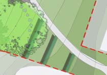 G/C P-PLATS BUSSHÅLLPLATS GRUSPLAN MED MULTIMÅL HUVUDENTRÉ FÖR KISS AND RIDE SAMLINGS- PLATS - PLATS HUVUDINFART EKAR I PARKMILJÖ UTEKLASSRUM / SAMLINGSPLATS B UTSIKTS- PLATS CYKEL- PLATSER G/C