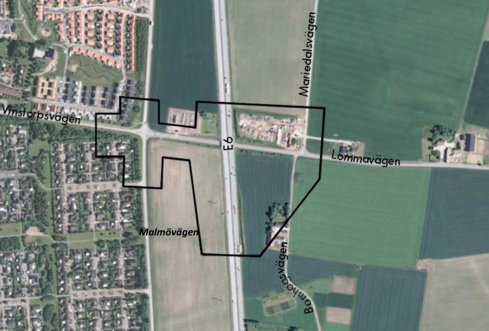 Figur 4. Utredningsområdets ungefärliga avgränsning. För utredningsområde buller hänvisas till figur 13. 2.