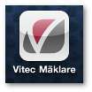 4. Tryck på INSTALL vid Apps. 5. Välj Använd befintligt Apple-ID, skriv in e-postadress och lösenord för App Store. 6. Nu installeras Vitec App. Under installationen är ikonen grå. 7.